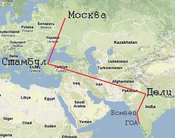 маршрут по Индии