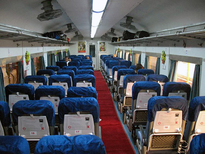 Поезда Индии. Классы вагонов. CC